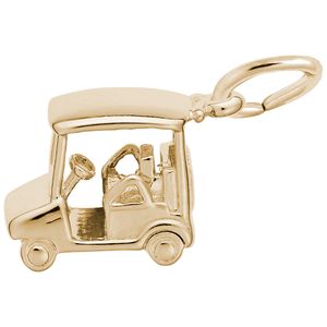 Golf Cart Charm 14K Gold - 10-8253