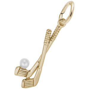 Golf Clubs Charm 10K Gold - 10-4650