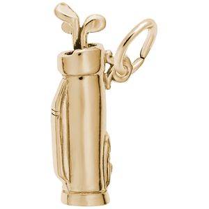 Golf Clubs Charm Gold Plated - 10-8199