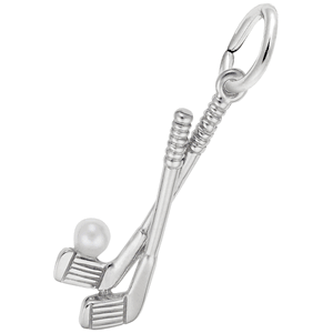 Golf Clubs Charm Silver - 10-4650