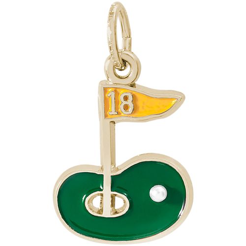 Golf Green Charm Gold Plated - 10-3530