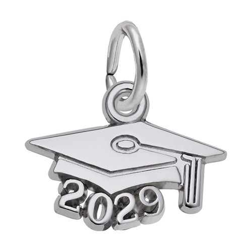 Rembrandt Grad Cap 2029 Charm 14k White Gold - 10-6759-0-14kw