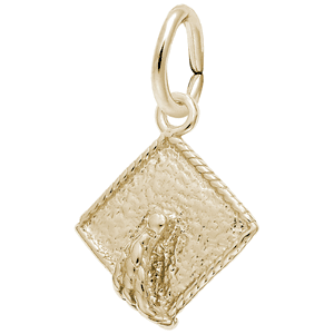 Graduation Cap Charm 14K Gold - 10-1763