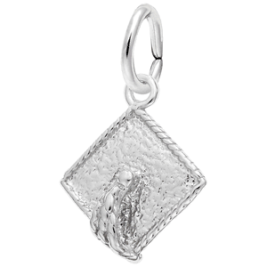 Graduation Cap Charm Silver - 10-1763