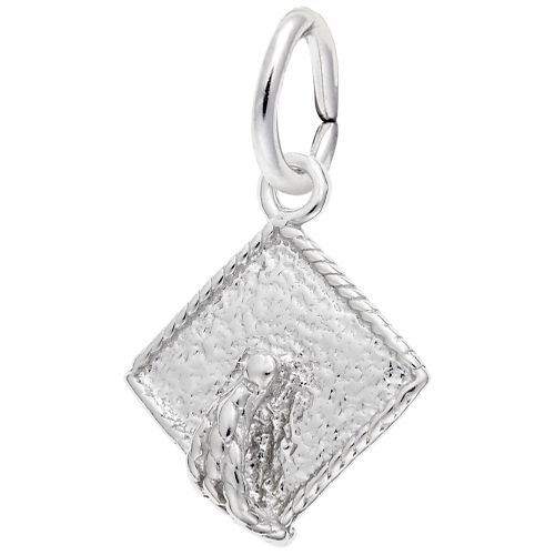 Graduation Cap Charm Silver - 10-1763