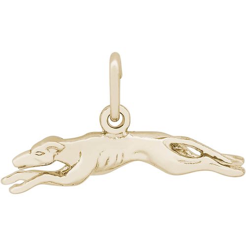 Greyhound Dog Charm 10K Gold - 10-6379