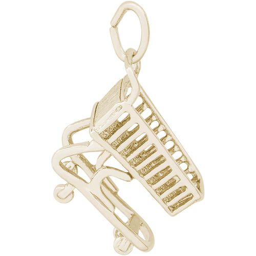 Grocery Cart Charm Gold Plated - 10-2989