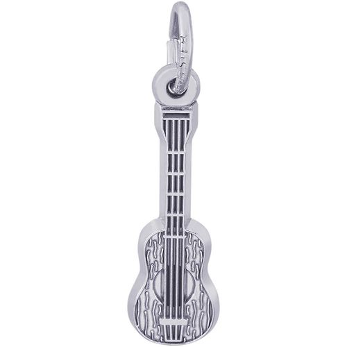 Guitar Charm White Gold - 10-0502