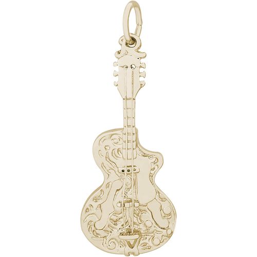 Guitar With Strings Charm 14K Gold - 10-8213