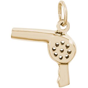Hair Dryer Charm Gold Plated - 10-3927