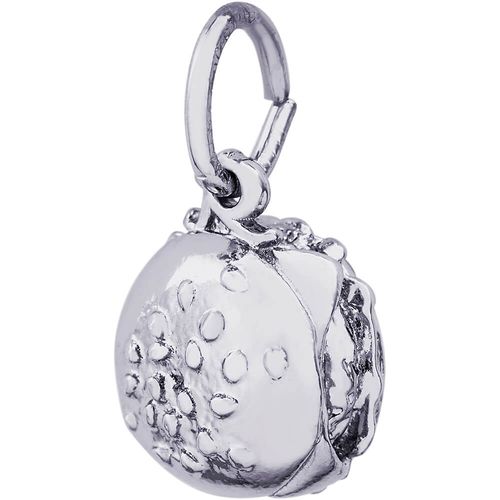 Hamburger Charm White Gold - 10-8172