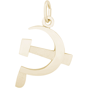 Hammer & Sickle Charm 10K Gold - 10-2482