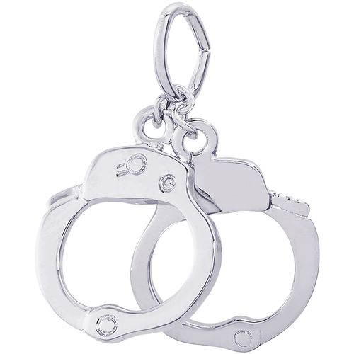 Handcuffs Charm White Gold - 10-1646