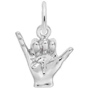 Hang Loose Charm White Gold - 10-3503