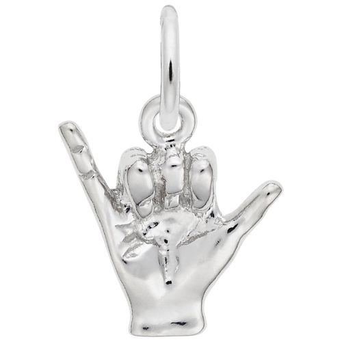 Hang Loose Charm White Gold - 10-3503