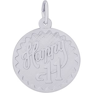 Happy 11 Charm Silver - 10-4251