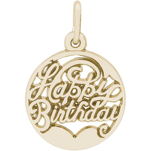 Happy Birthday Charm Gold Plated - 10-3499