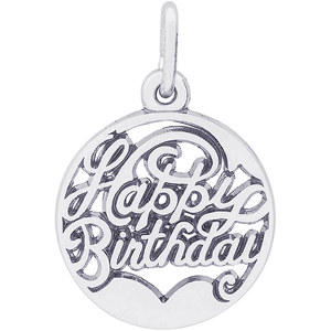 Happy Birthday Charm Silver - 10-3499