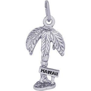 Hawaii Palm Charm White Gold - 10-4701