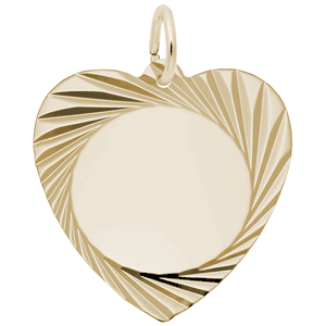 Heart Disc Charm 14K Gold - 10-7911