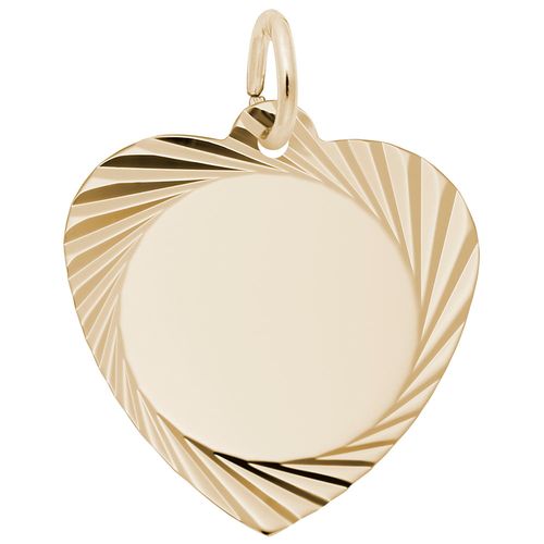 Heart Disc Charm Gold Plated - 10-7910