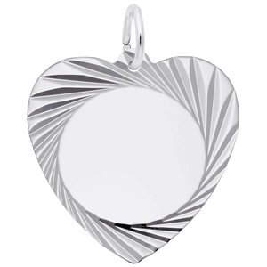 Heart Disc Charm Silver - 10-7911