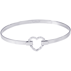 Beloved Hook Closure Bangle Bracelet - 20-501-8