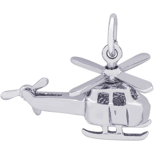 Helicopter Charm White Gold - 10-0790