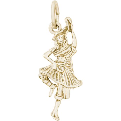 Highland Dancer Charm Gold Plated - 10-0479