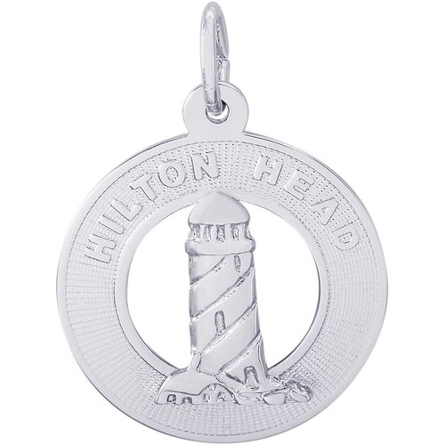 Hilton Head Lighthouse South Carolina Charm Silver - 10-5513