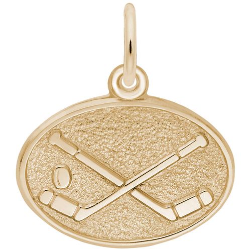 Hockey Disc Charm Gold Plated - 10-3404