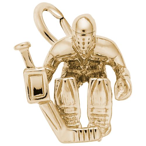 Hockey Goalie Charm 14K Gold - 10-8263