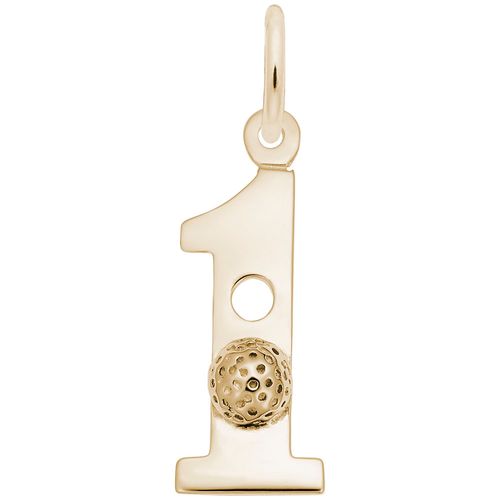 Hole In 1 Golf Charm 14K Gold - 10-1772