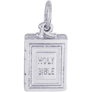 Holy Bible Chrm Silver - 10-8134