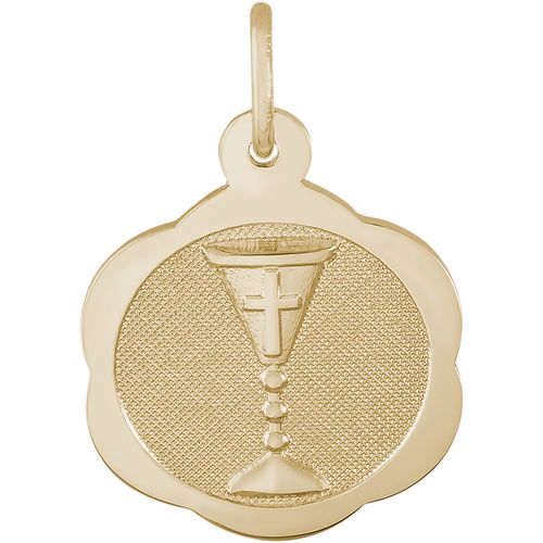 Holy Communion Chalice Charm Gold Plated - 10-8344