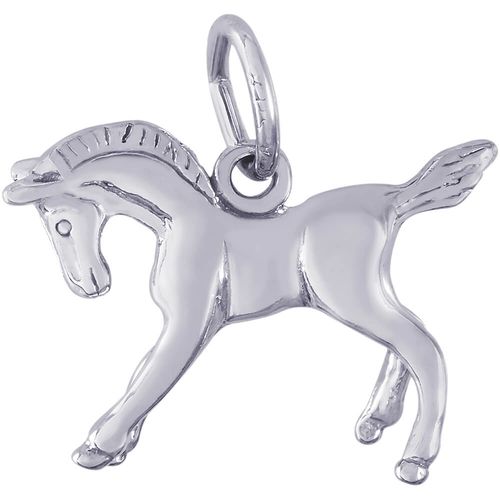 Horse Charm White Gold - 10-0356
