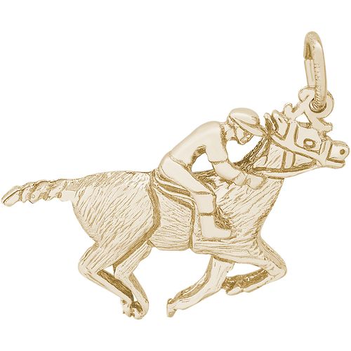 Horse Rider Charm 10K Gold - 10-0713
