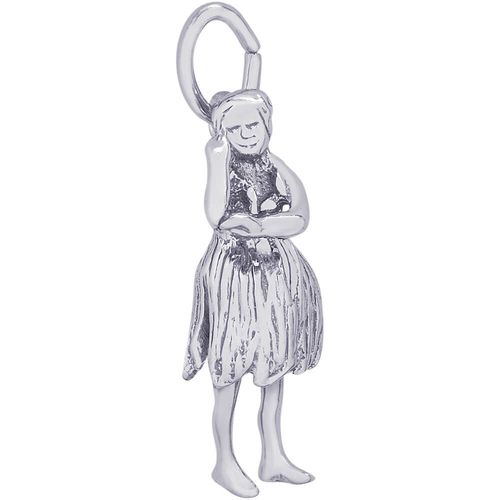 Hula Dancer Charm Silver Special Order Item - 10-1629
