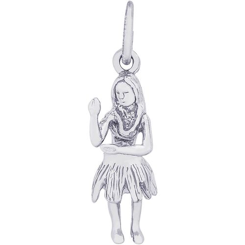 Hula Dancer Charm White Gold - 10-8316