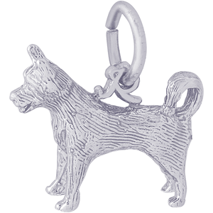 Husky Dog Charm Silver - 10-8203