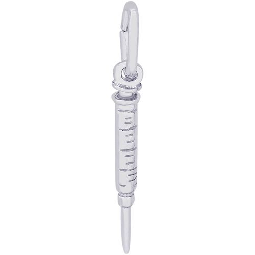 Hypodermic Needle Charm White Gold - 10-2275