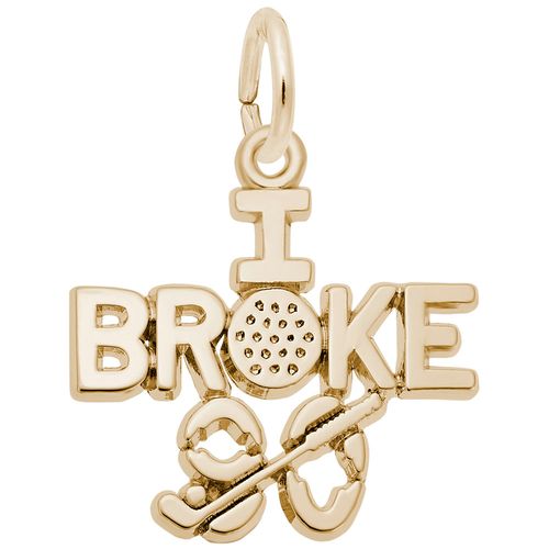 I Broke 90 Golf Charm 10K Gold - 10-6582