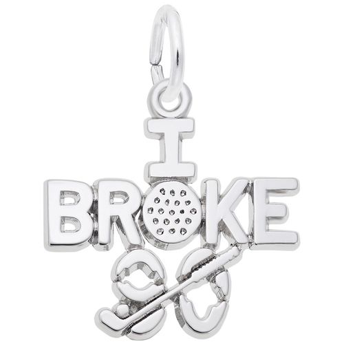 I Broke 90 Golf Charm Silver - 10-6582