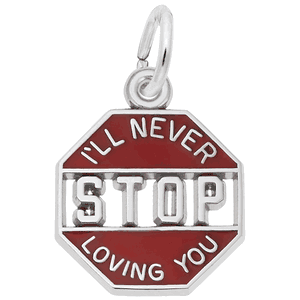 I'll Never Stop Loving Charm White Gold - 10-2749