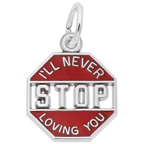 I'll Never Stop Loving Charm White Gold - 10-2749