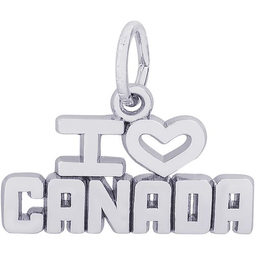 I Love Canada Charm Silver - 10-6133