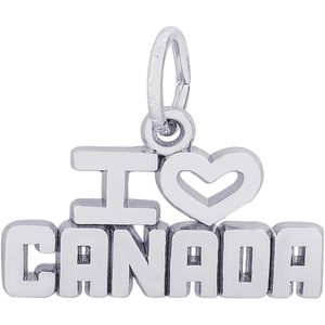 I Love Canada Charm Silver - 10-6133