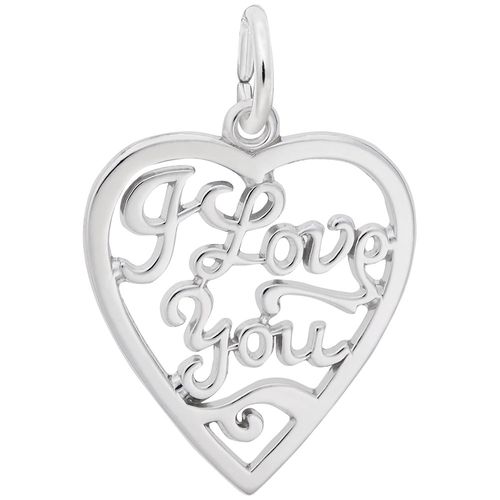 I Love You Charm White Gold - 10-0685