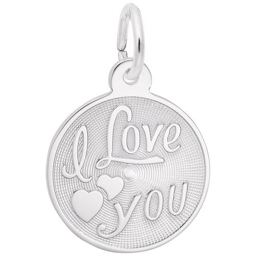 I Love You Charm White Gold - 10-5617