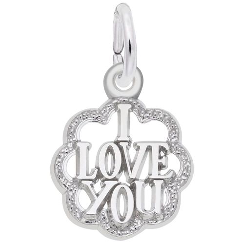 I Love You Charm White Gold - 10-1976